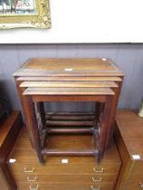 A quartetto nest of four Chinese hardwood tables