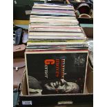 A tray containing LPs by various artists to include Dexter Gordon, Leo Hampton, Northern Saxophone