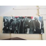 A 1980s stretched canvas depicting a still of the film 'Quadrophenia'