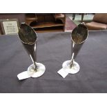 Two silver hallmarked bud vases, approx. weight 63g