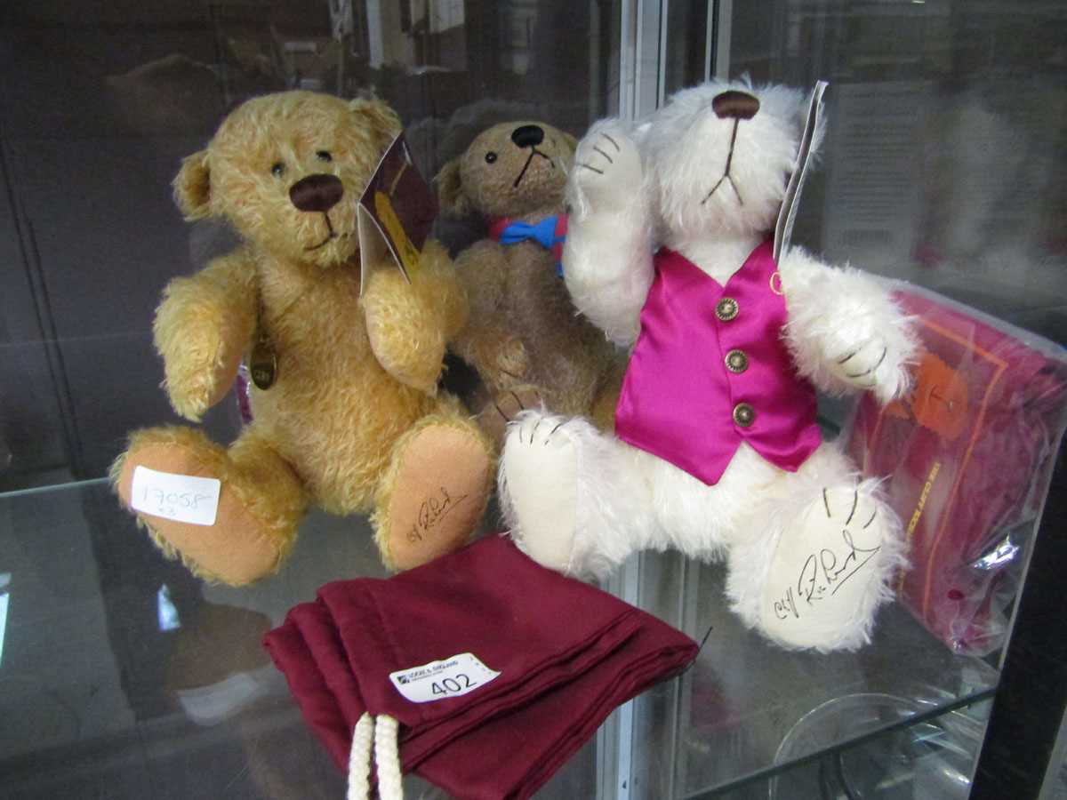 Three teddy bears from 'The Cliff Richard Collection'