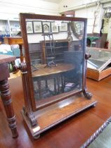 A Victorian mahogany swing toilet mirror