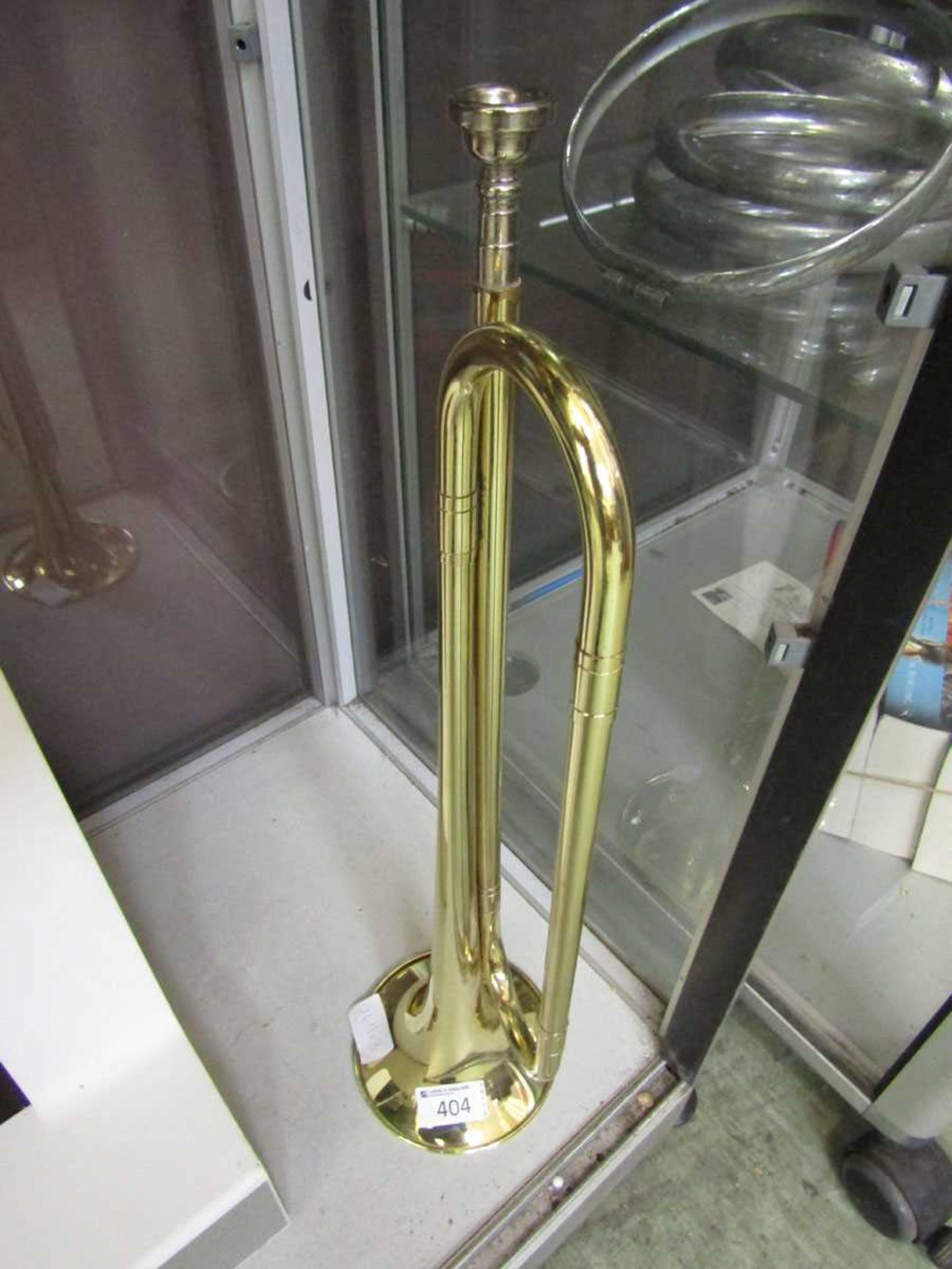 A brass effect bugle