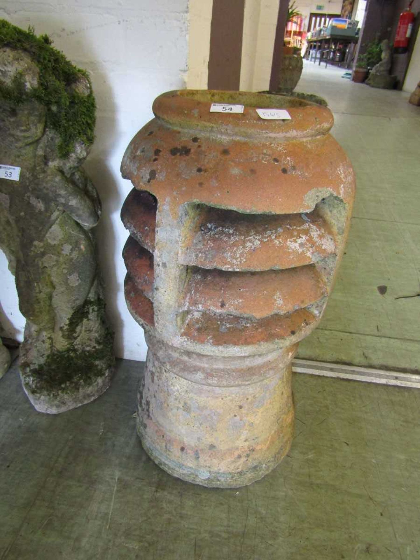 A clay chimney pot