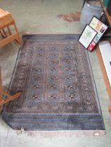 A blue ground rectangular rug