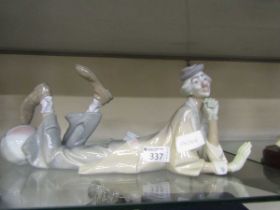 A Lladro ceramic figurine of a clown