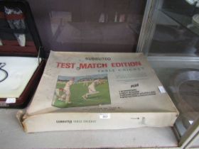 A boxed Subbuteo 'Test Match Edition' table cricket set