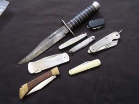 A selection of pen knives