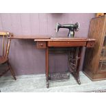 A Singer treadle based sewing machine