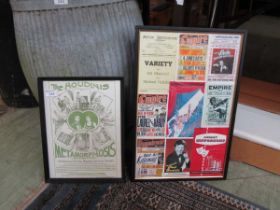 A reproduction framed and glazed advertising poster together with one other