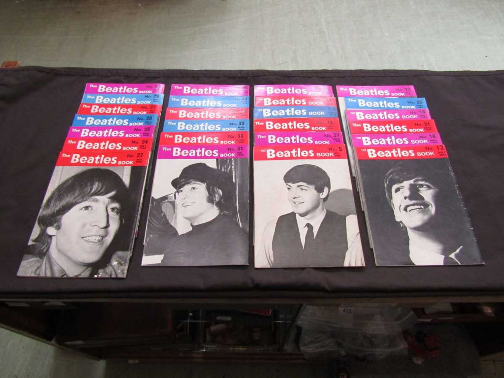 A collection of The Beatles Monthly magazines from the 1960s