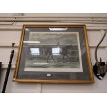 A gilt framed and glazed engraving titled 'Knight Of St George'