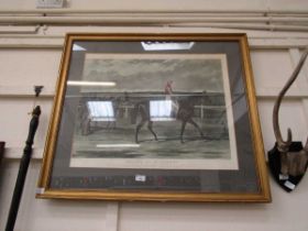 A gilt framed and glazed engraving titled 'Knight Of St George'