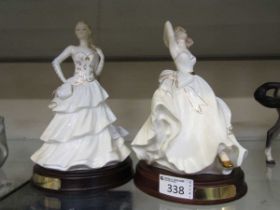 Two Coalport ceramic figurines of ladies from the 'Grosvenor Collection', 'Fleur' and 'Tess'