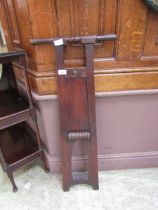 A Georgian mahogany boot jack Condition commensurate with age, minor knocks and scratches