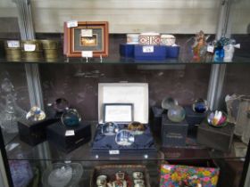 An assortment of ten boxed Caithness Glass paperweights One small bubble inside 'Pebble'