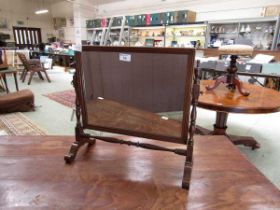 A reproduction mahogany skeleton mirror