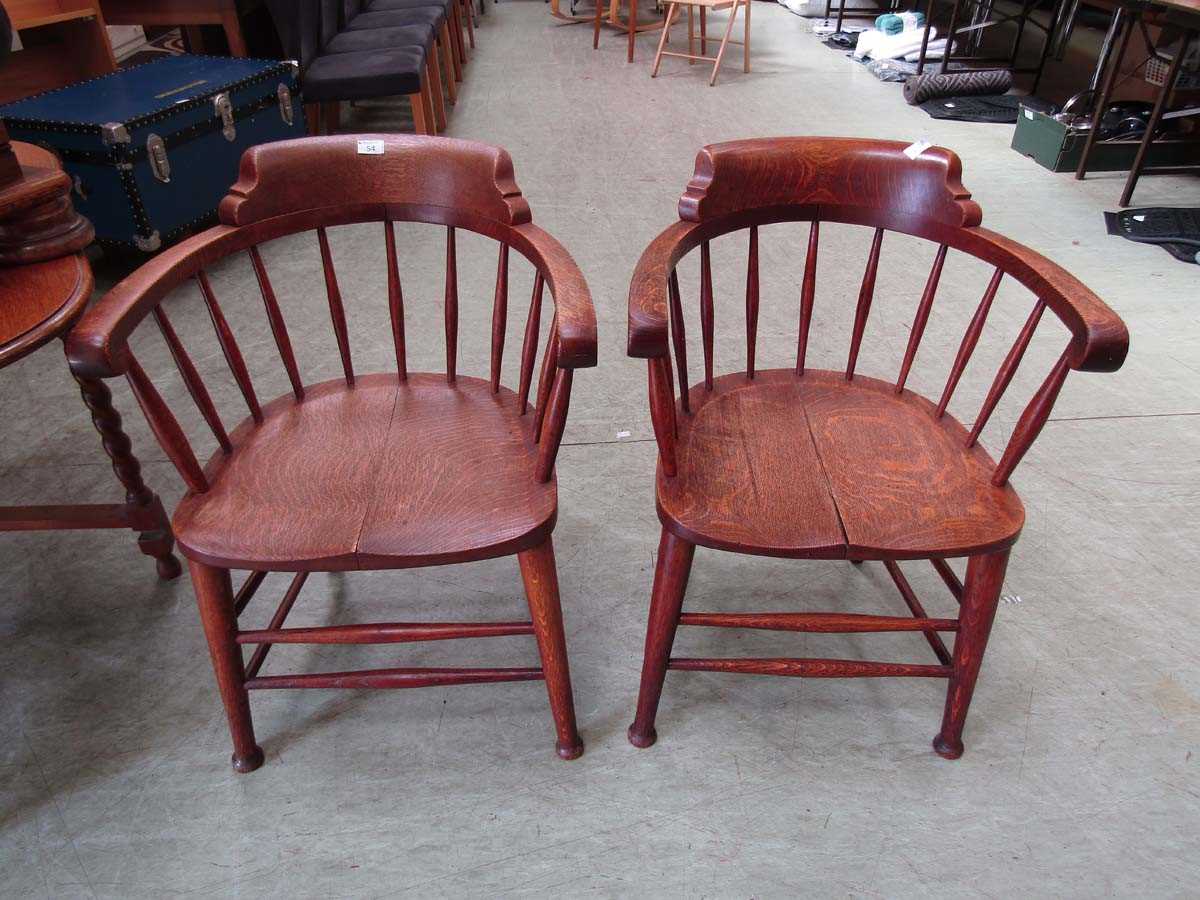 A pair of early 20th century spindle back smoker's bows