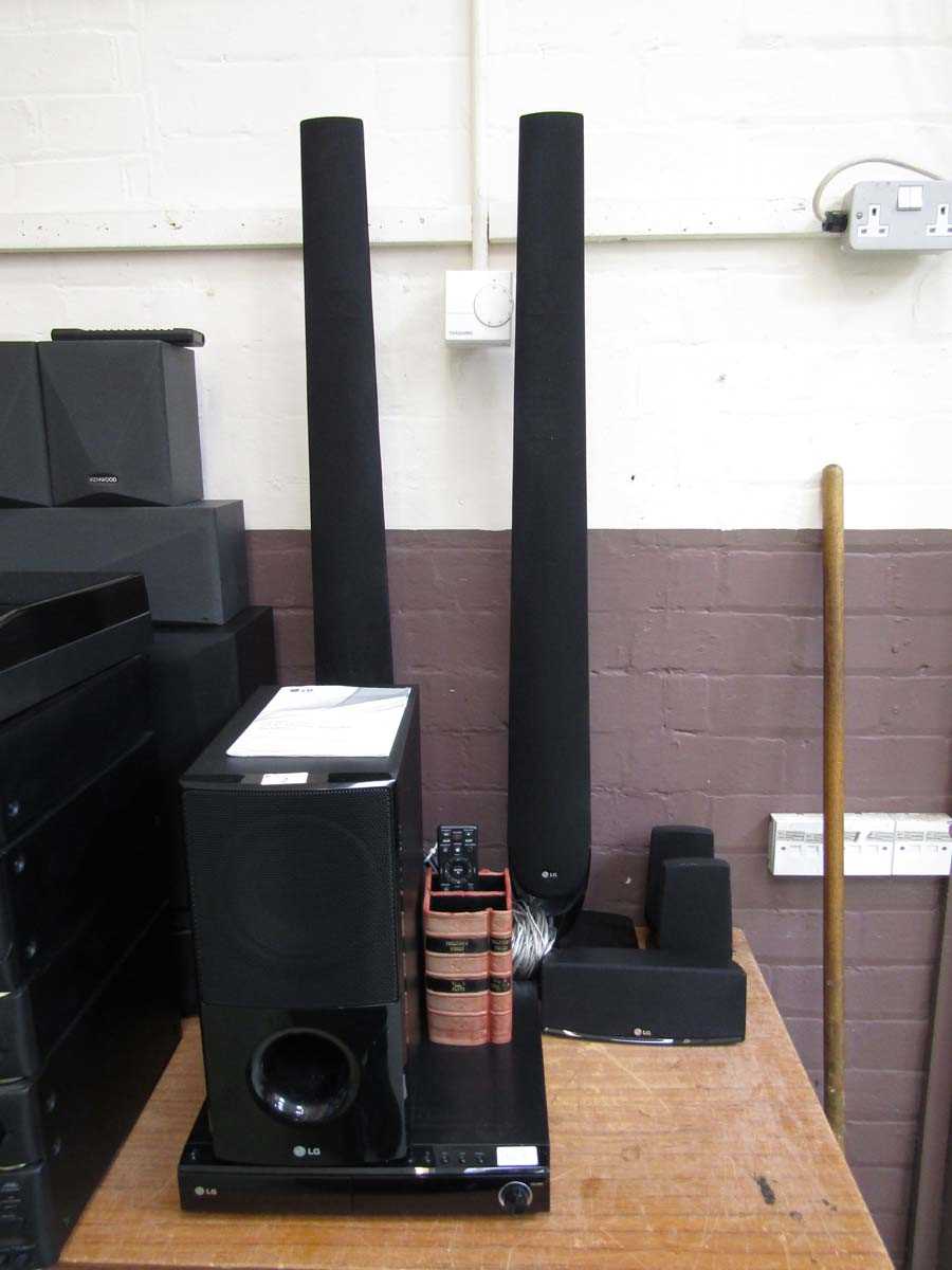 An LG surround sound system with remote