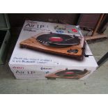 An ION air LP wireless streaming turntable in box