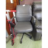 +VAT A modern grey upholstered office chair