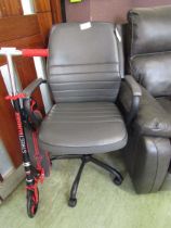 +VAT A modern grey upholstered office chair