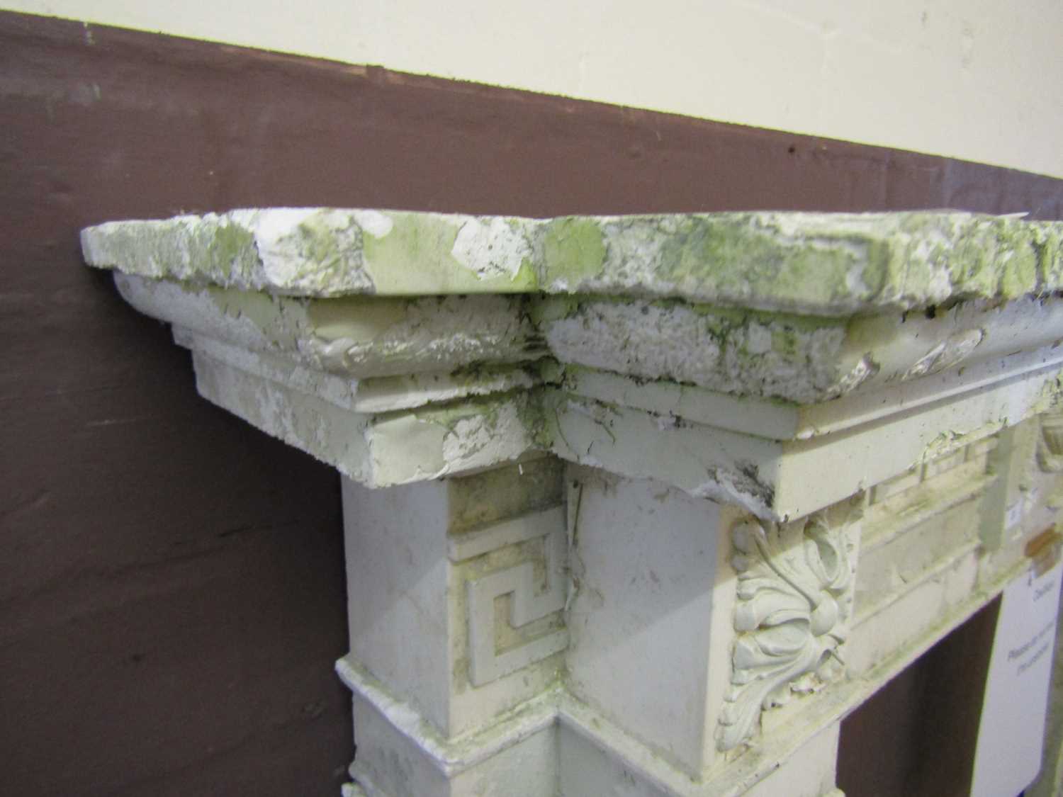 A marble effect fire surround (A/F) We believe the fire surround is most likely made of plaster. - Image 10 of 12