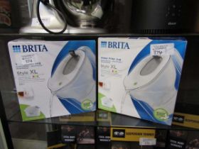 +VAT Two boxed Brita Style XL water filter jugs