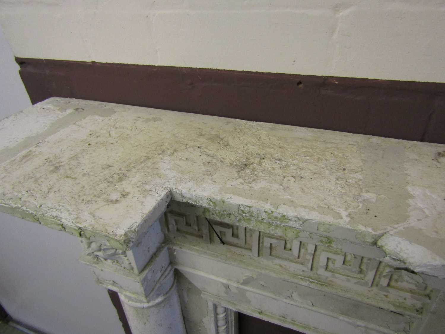 A marble effect fire surround (A/F) We believe the fire surround is most likely made of plaster. - Image 4 of 12