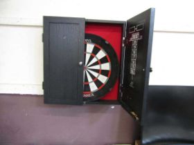 +VAT A wall mounted dart board in case