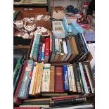 Two trays of mainly hard back books relating to various subjects to include birds, crossword, Will