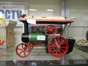 A boxed Mamod steam traction engine