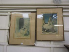 A pair of early 20th century framed and glazed prints of ballerina