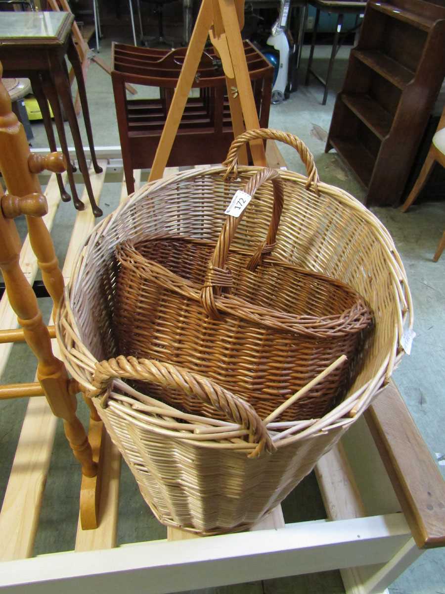 Two wicker baskets