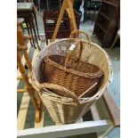 Two wicker baskets