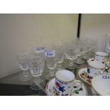 A quantity of fourteen glasses by Stuart Crystal to include eight drinking glasses and six sherry
