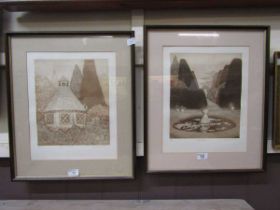 Two framed and glazed limited edition prints by Ann Edmondson no.22/50 'Cockswell Dovecote' and no.