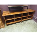 A modern pine shoe cabinet