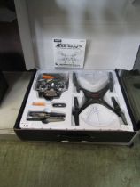 A boxed Syma X5S/X5SC remote control quadcopter