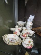 A selection of Royal Crown Derby ware in the Derby Posy design to include jug, trinkets, salt &