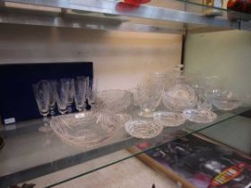 A large selection of crystal glassware to include Edinburgh Crystal drinking glasses, glass