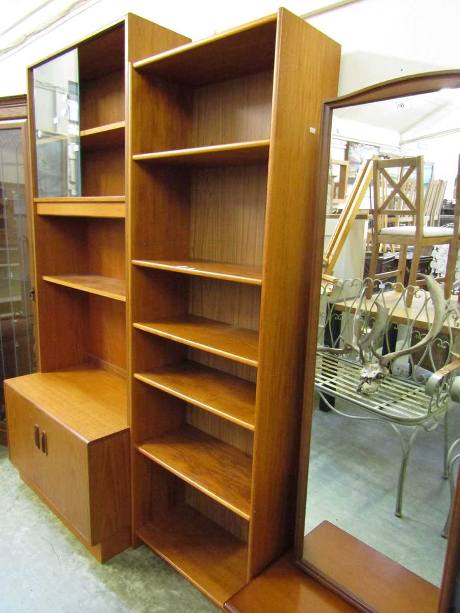 A set of mid-20th century teak bookshelves