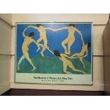 A framed and glazed Henri Matisse advertising poster for the Museum Of Modern Art of New York