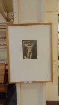 A framed photograph of bodybuilder size including frame 71cm x 54cm