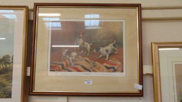 A framed and glazed limited edition print by Elizabeth Ansell 'Naughty But Nice' signed in pencil
