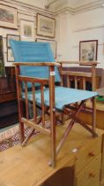 A mid-20th century folding director's chair backrest approx 88cm