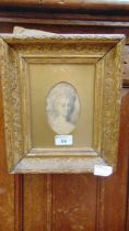 A Victorian gilt framed and glazed pencil drawing of young lady