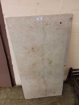 A rectangular grey marble counter top Dimensions: L, 92cm , W, 46cm , D, 2cm.