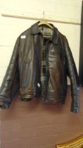 A Scottish front quarter horse hide jacket size 46 by Aero Leathers with possible blackwatch