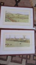 Two framed and glazed hunting prints